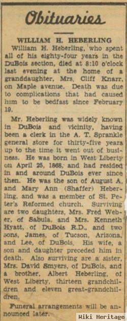 William H Heberling