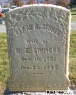 Sarah Ann Stoker Simmons