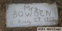 Mrs Bowden