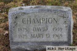 Mary D Champion