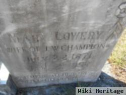 Mary Lowery Champion