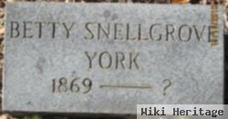 Sarah Elizabeth "betty" Snellgrove York