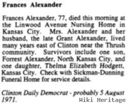 Frances "fannie" Houk Alexander