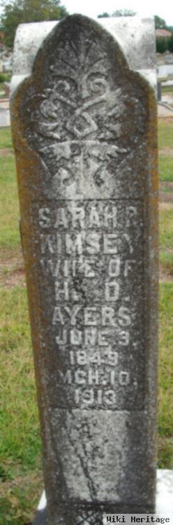 Sarah Rosetta Kimsey Ayers