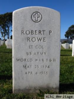 Robert P Rowe