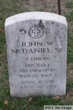 Pfc John W Mcdaniel, Sr