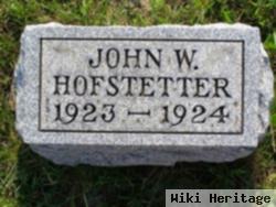 John W Hofstetter