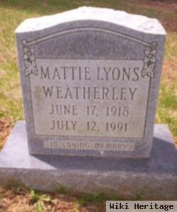 Mattie Lyons Weatherly