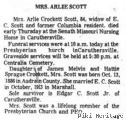 Arlie Crockett Scott