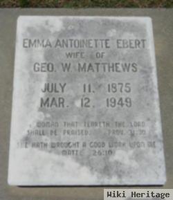 Emma Antoinette Ebert Matthews