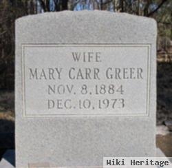 Mary Carr Carr Greer