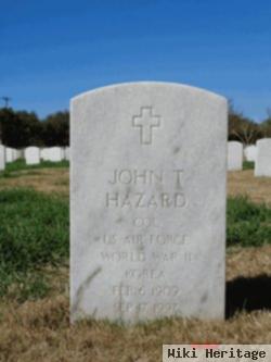 John T Hazard