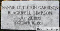 Nannie Littleton Garrison Blackwell Simpson