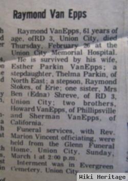 Raymond Eugene Van Epps