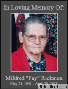 Mildred Fayrene Pollock Rickman