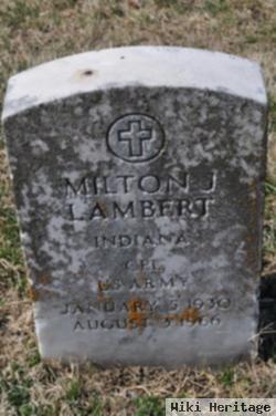 Milton J Lambert