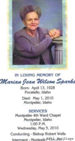 Marion Jean "wilson" Sparks