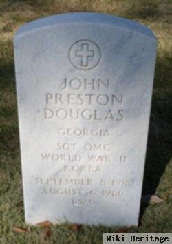 Sgt John Preston Douglas