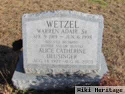 Alice Catherine Deusinger Wetzel