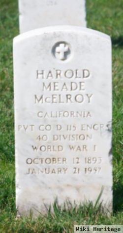 Harold Meade Mcelroy