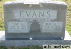 Dewitt F Evans