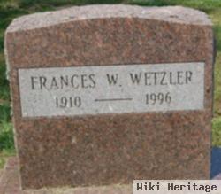 Frances W Willis Wetzler