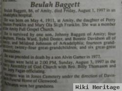 Beulah Bell Franklin Baggett