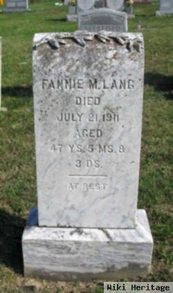 Fannie M Lang