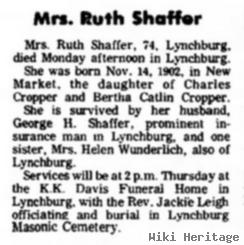 Ruth C Cropper Shaffer