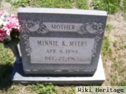 Minnie K Myers