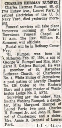 Charles Herman Rumpel, Sr