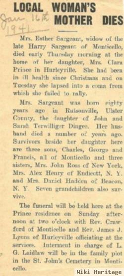 Mary Esther Dingee Seargent