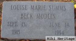 Louise Marie Summs Beck Modlin