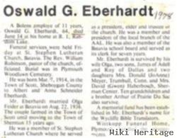 Oswald G Eberhardt