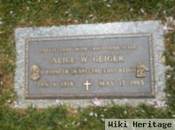 Alice W. Geiger