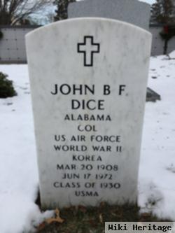 Col John Brazelton Fillmore Dice, Jr
