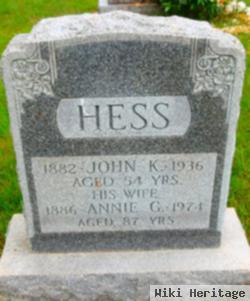 Annie G High Hess