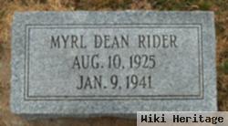 Myrl Dean Rider