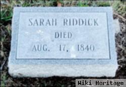 Sarah Riddick