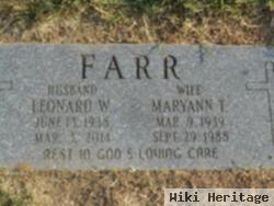 Leonard W Farr