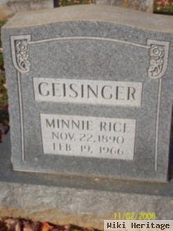 Minnie Sophia Rice Geisinger