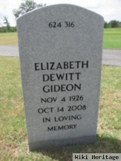 Elizabeth Louise Dewitt Gideon