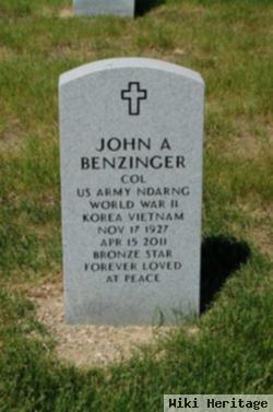 Col John A Benzinger