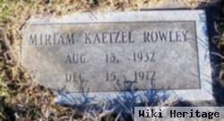 Miriam Kaetzel Rowley