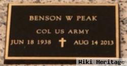 Col Benson Wendell "bud" Peak