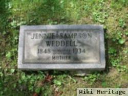 Margaret Jane "jennie" Sampson Weddell