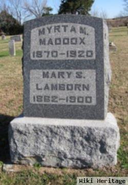 Mary S. Maddox Lamborn