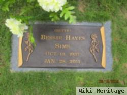 Bessie "betty" Hayes Sims