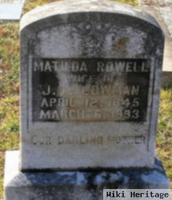 Matilda Carolina Rowell Lowman