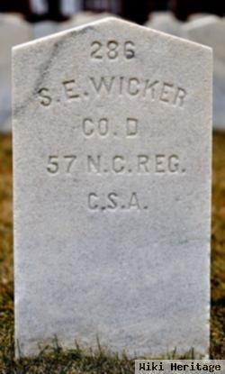 Pvt S E Wicker